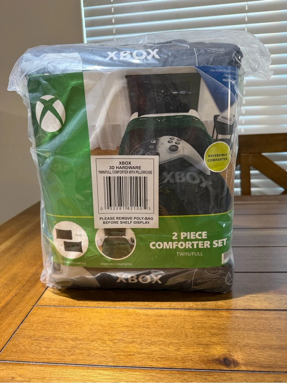 Xbox Controller Graphic Reversible Comforter Set - Green & Black